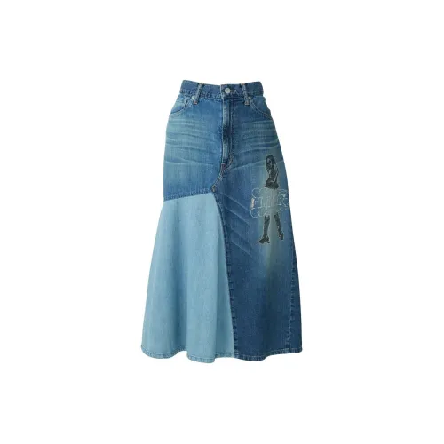 HYSTERIC GLAMOUR Denim Long Skirts Women's Indigo