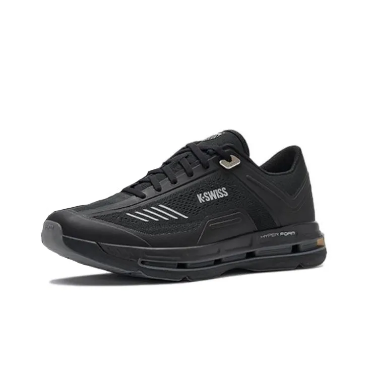 KSWISS Anti Slip Wear Resistant Low Top Running Shoes Men's Black Gray-0