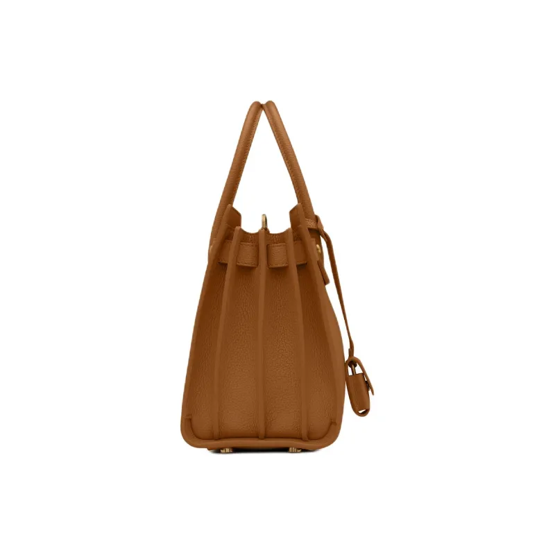 SAINT LAURENT SAC DE JOUR Calfskin Shoulder Bag Crossbody Bag Handbag Men's Cinnamon-2