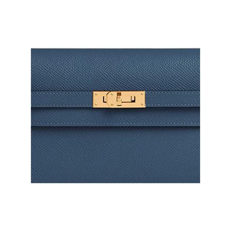 HERMES Kelly Epsom Calfskin Crossbody Bag Shoulder Bag Women's 7U Navy Navy-3