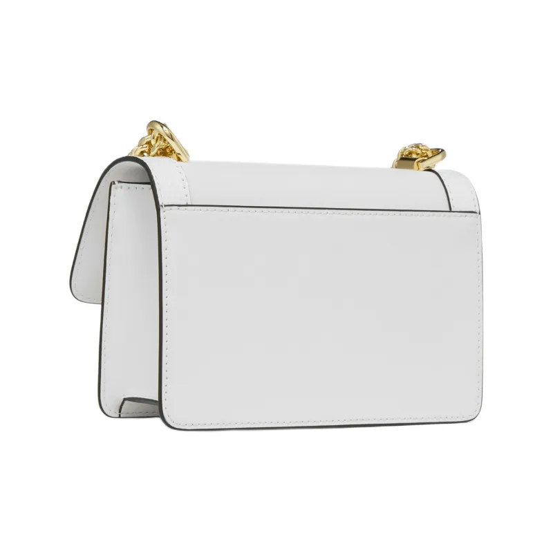 MICHAEL KORS Heather Split Cow Leather Shoulder Bag, Crossbody Bag Extra Small Women's White-1