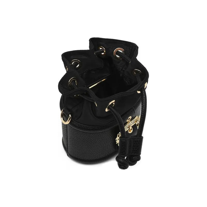 VERSACE JEANS COUTURE Polyurethane Bucket Bags Shoulder Bag Crossbody Bag Handbag Women's Black-4