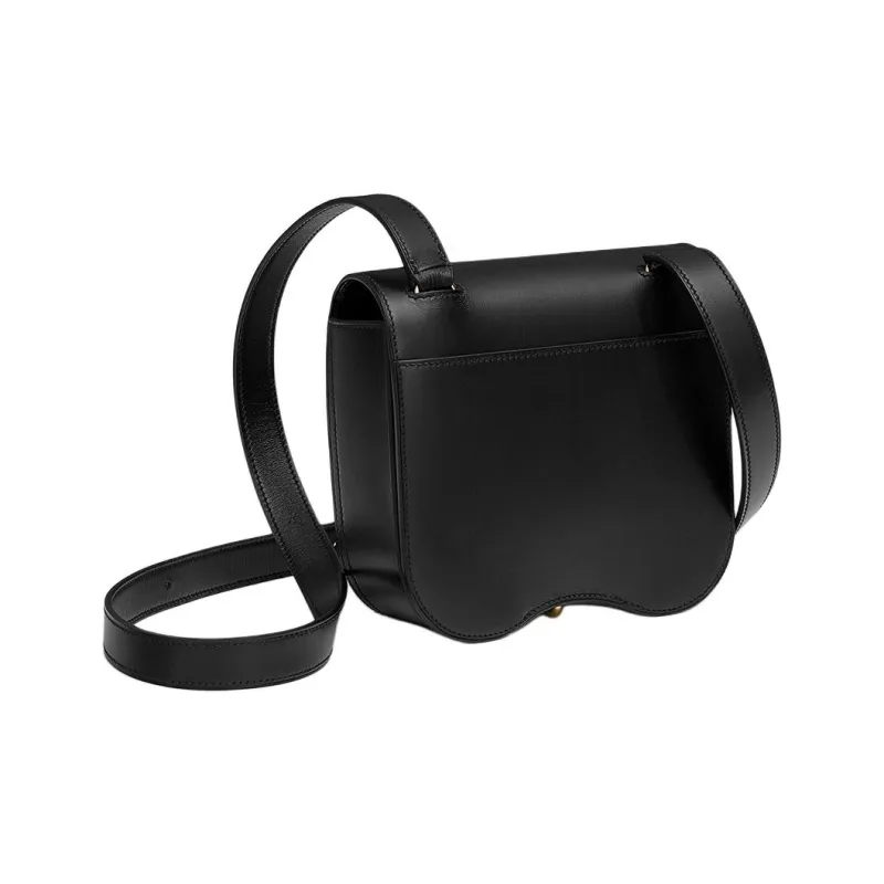HERMES Della Tadelakt Calfskin Shoulder Bag Crossbody Bag Mini Women's 89 Noir Black-2