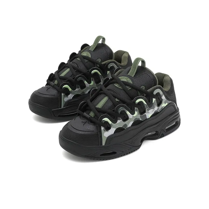 OSIRIS D3 Coverage Slip Resistant Cushioning Wear Resistant Height Increasing Low Top Skateboard Shoes Unisex Black-2