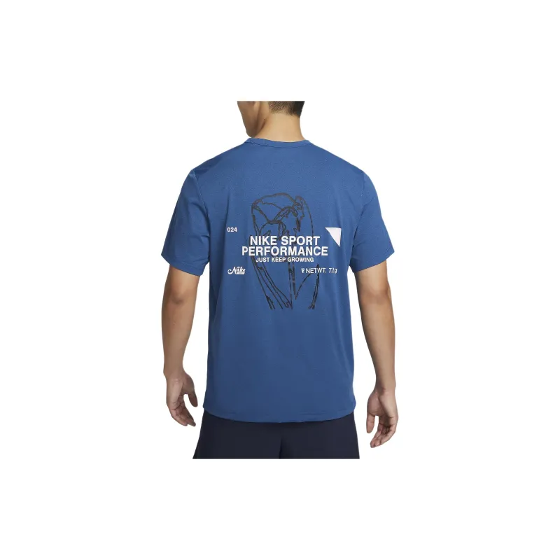 Nike T Shirts Men Blue-1