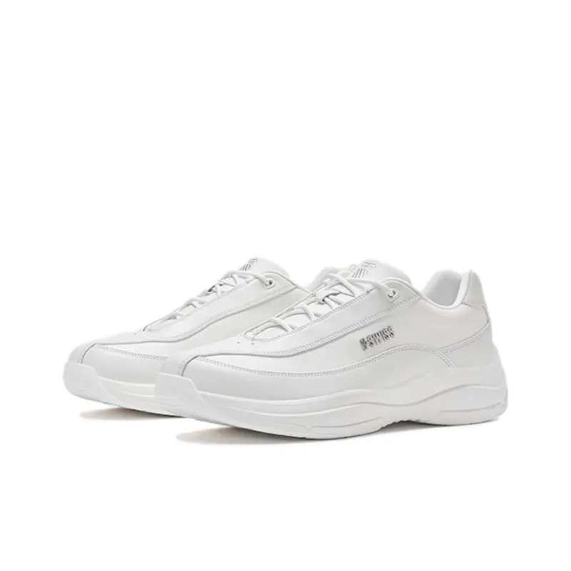 KSWISS Shock Absorbers With Slip Resistant Features Low Top Casual Shoes Unisex White-2