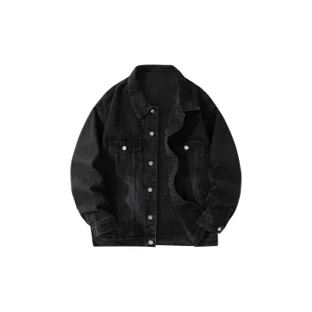 MIIRACER Denim Jackets Unisex Black