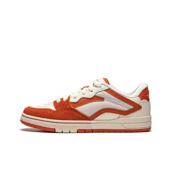 LiNing Wave Pro S Wear Resistant Low Top Skateboard Shoes Women's Beige White Orange