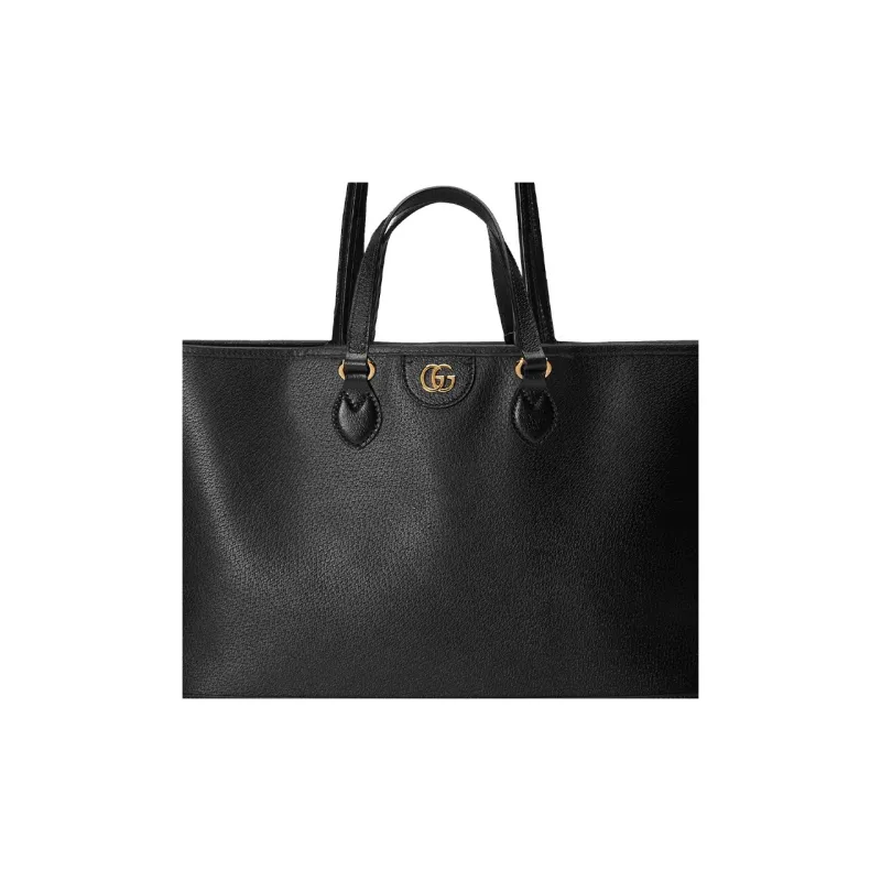 GUCCI Ophidia Leather Tote Bag Shopping Bag Shoulder Bag Handbag Medium Size Women's Black-7