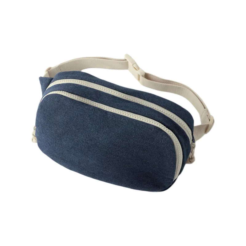 ZARA Cotton And Polyester Blend Sling Bag Regular Men's Blue Denim-1