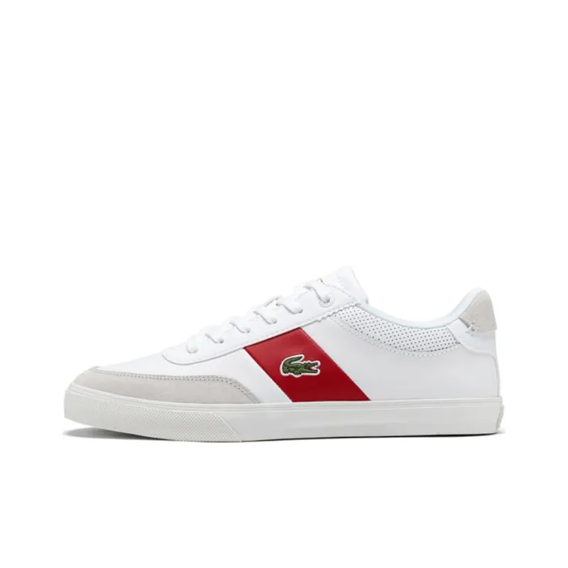 LACOSTE Low Top Skateboard Shoes Men's White-0