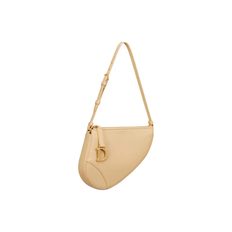 DIOR Sheepskin Clutch Bag Over The Shoulder Women's Light Yellow-1