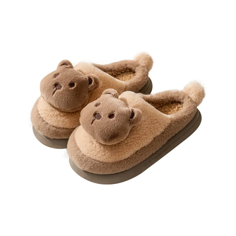 Cute Cartoon Small Animal Fall And Winter Home, Cotton Slippers Unisex-15