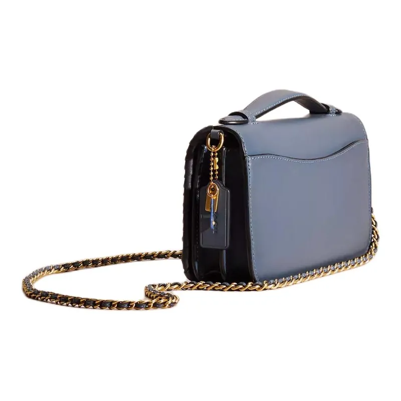 COACH Bea Premium Calfskin Shoulder Bag Crossbody Bag Small Size Women's Brass With Denim-1