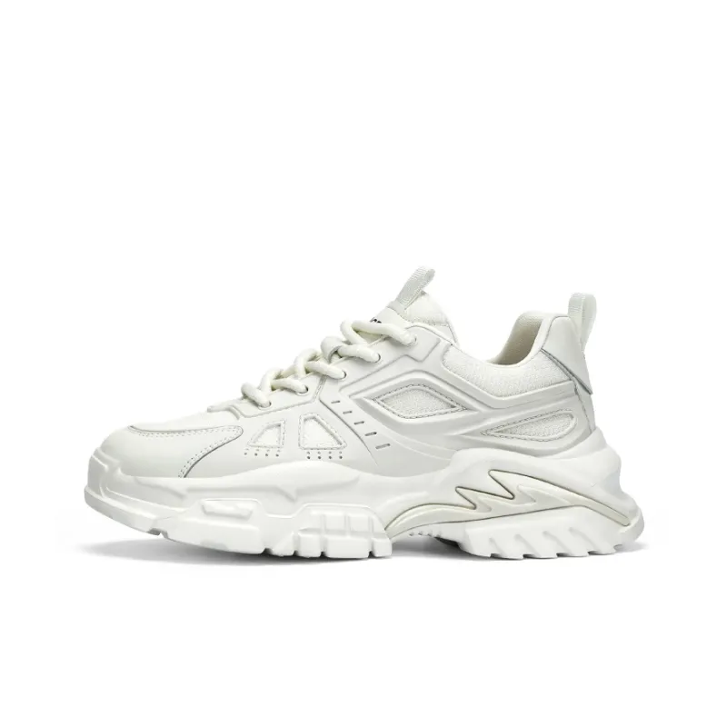 BOIGEMES Low Top Chunky Sneakers Men's White-0