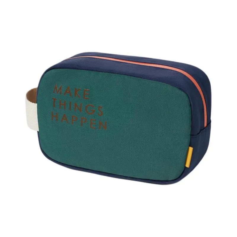 ZARA Polyester Clutches Toiletry Bags Regular Unisex Green Multicolor Marine Blue Multicolor Brown-1