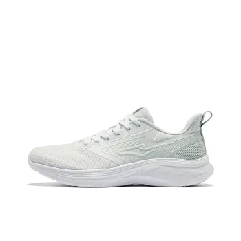 Erke Flash Cushioning And Breathable Low Top Running Shoes Men's Erke White Light Gray Green