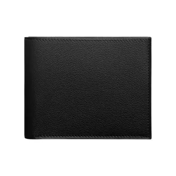 HERMES Evergrain Calfskin Card Holder Women's Black