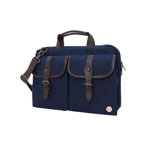 Manhattan Portage Laptop Bags Marine Blue With Dark Brown Accents