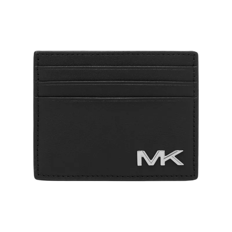 MICHAEL KORS Cow Leather Card Holder Men's Black-0