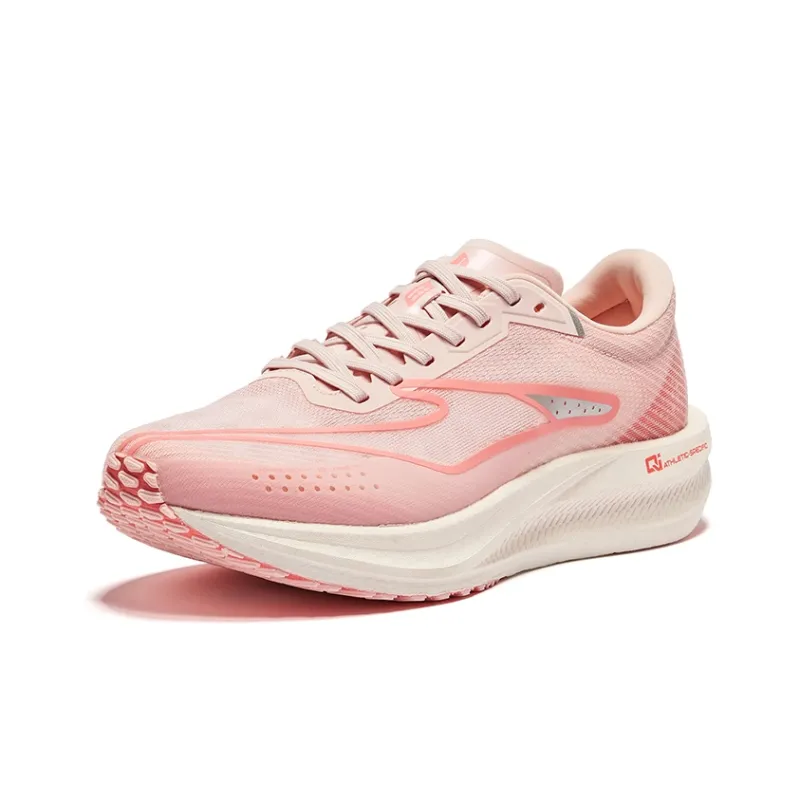 Erke Polar Wind 2.0 Shock Absorbers Rebound Low Top Running Shoes Women's Apricot Blossom Pink Camellia Pink-2