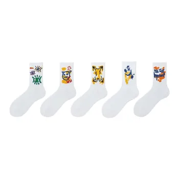 MIIOW Trend Party Series Mid Calf Socks Unisex 5 Pack