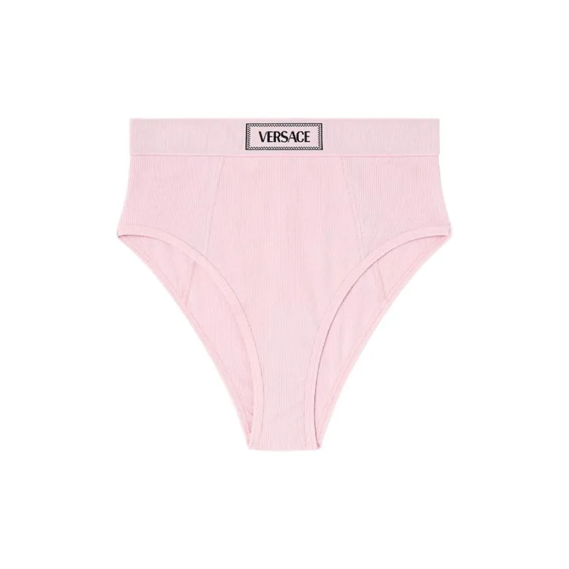 VERSACE High Waist Logo Waistband Briefs-0