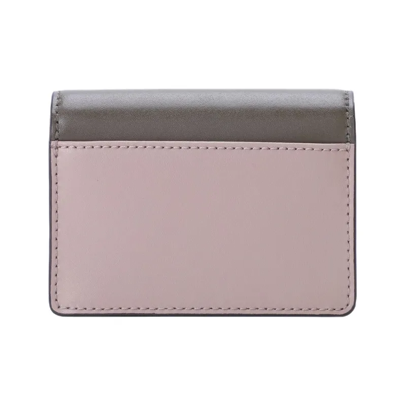 MICHAEL KORS Smooth Leather Card Holder Unisex Camel Brown & Mixed Color-1