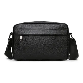 ALNI BITTON Synthetic Leather Shoulder Bag Crossbody Bag Men's Black