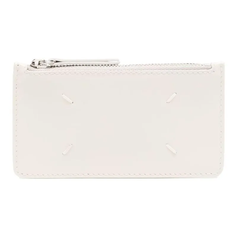 Maison Margiela Leather Wallet Women's Ecru-0