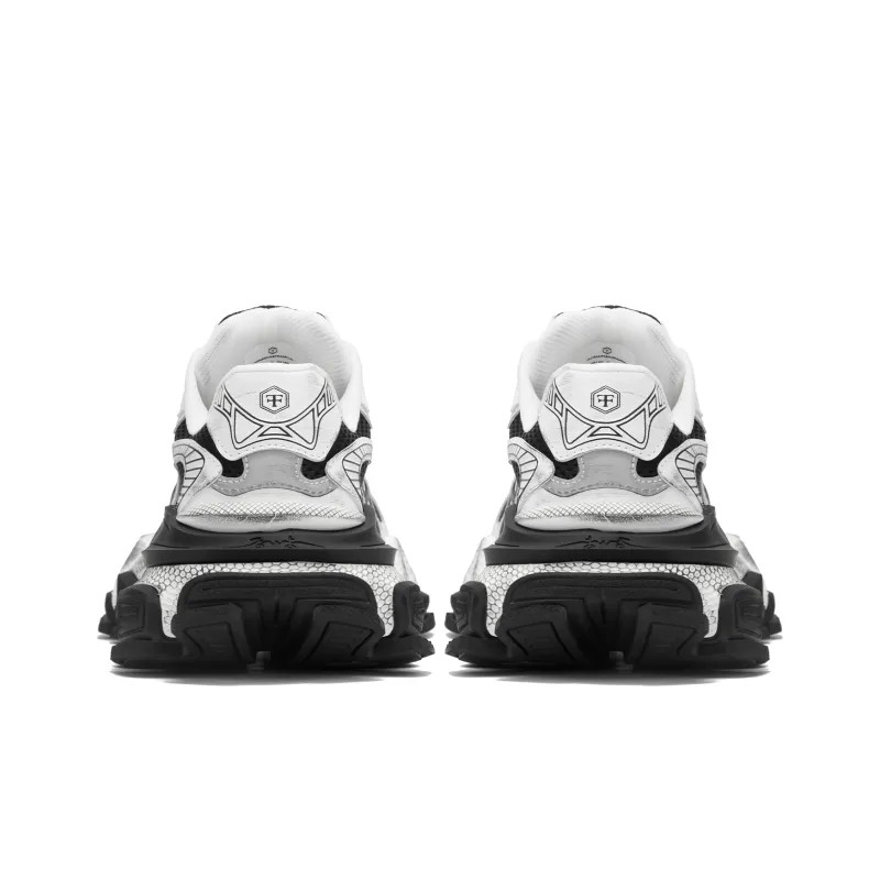 FERNANDA FRANKLIN Chunky Sneakers Unisex Low Top Black/White-2