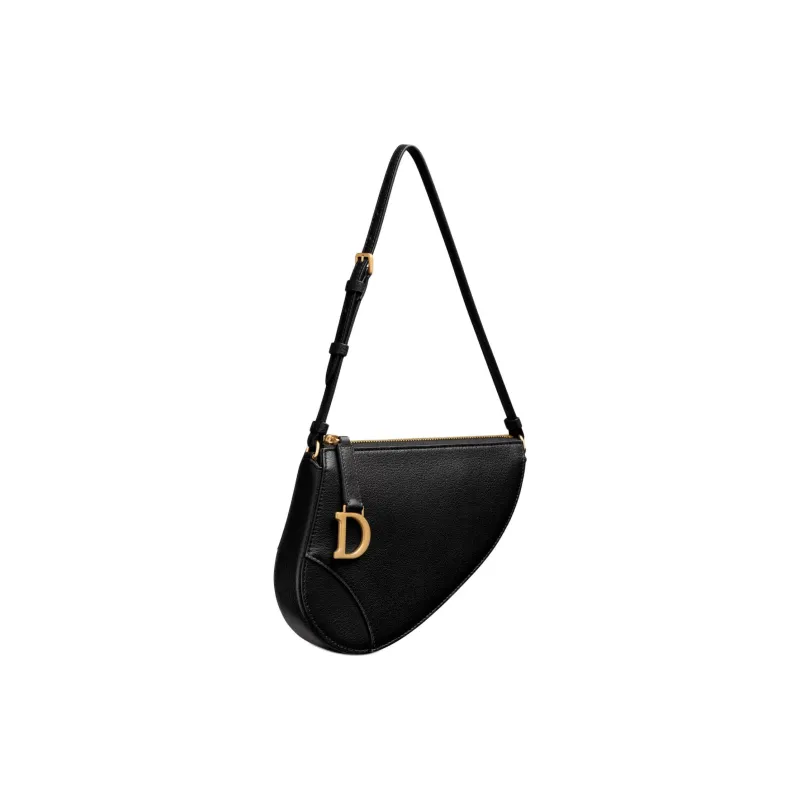 DIOR Sheepskin Clutch Bag Over The Shoulder Women's Black-1