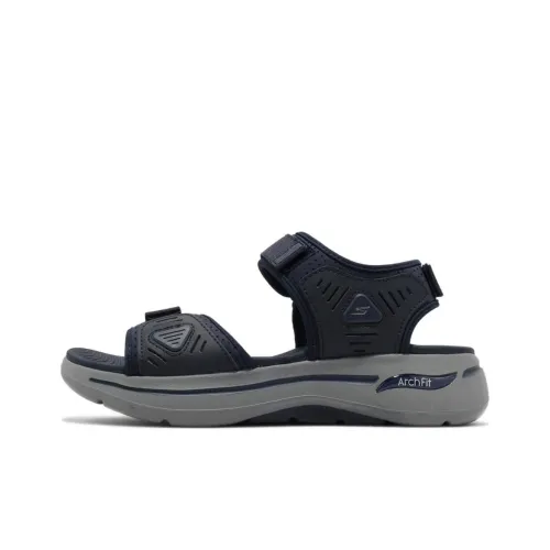 Skechers Go Walk Arch Fit Beach Sandals Men Blue Gray