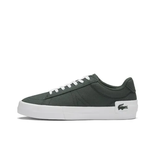 LACOSTE Skateboard Shoes Men Low-Top Green/White