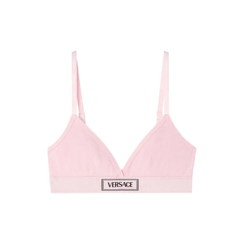 VERSACE Logo Patch V Neck Bra-0