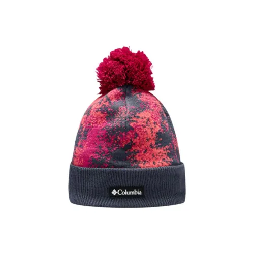 Columbia Acrylic Polyester Beanies Men's Red Brown