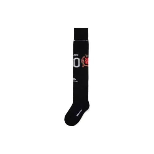 Balenciaga Soccer Knee-High Socks Men's 1 Pack Black