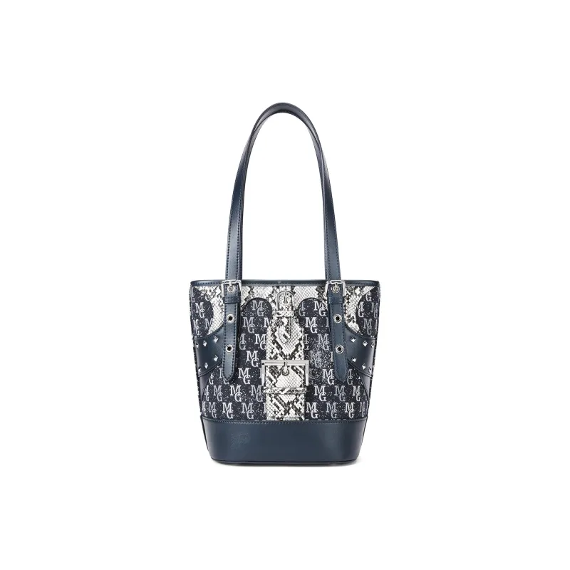 MELLO GOGO Fabric Starry White Fox Bucket Bag Shopping Bag Shoulder Bag Regular Women's Midnight Black-0