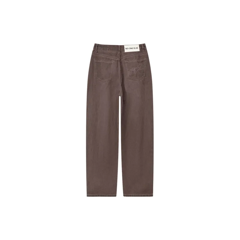 NO ONE ELSE Jeans Women's Burgundy-1