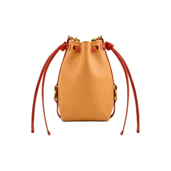 Chloe Marcie Grained Calfskin Bucket Bags Shoulder Bag Crossbody Bag Extra Mini Women's Orange
