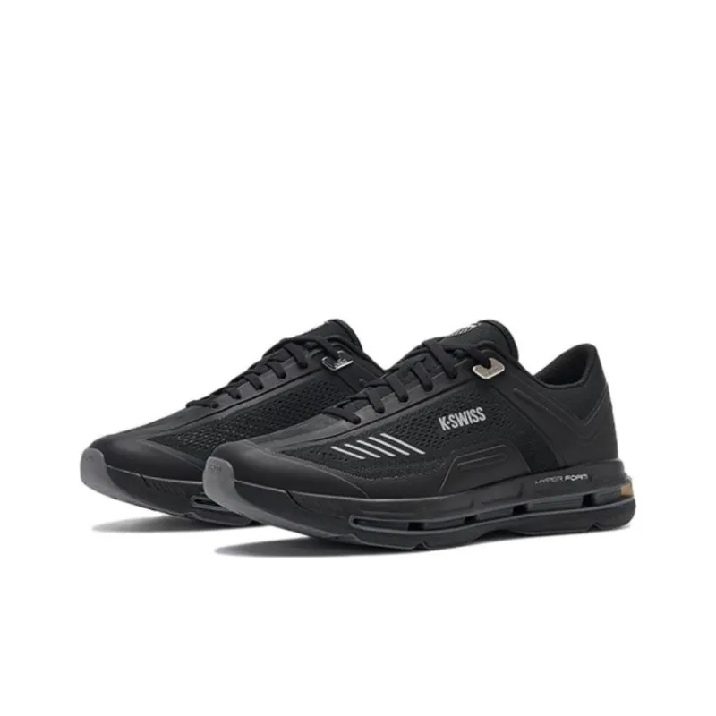 KSWISS Anti Slip Wear Resistant Low Top Running Shoes Men's Black Gray-1