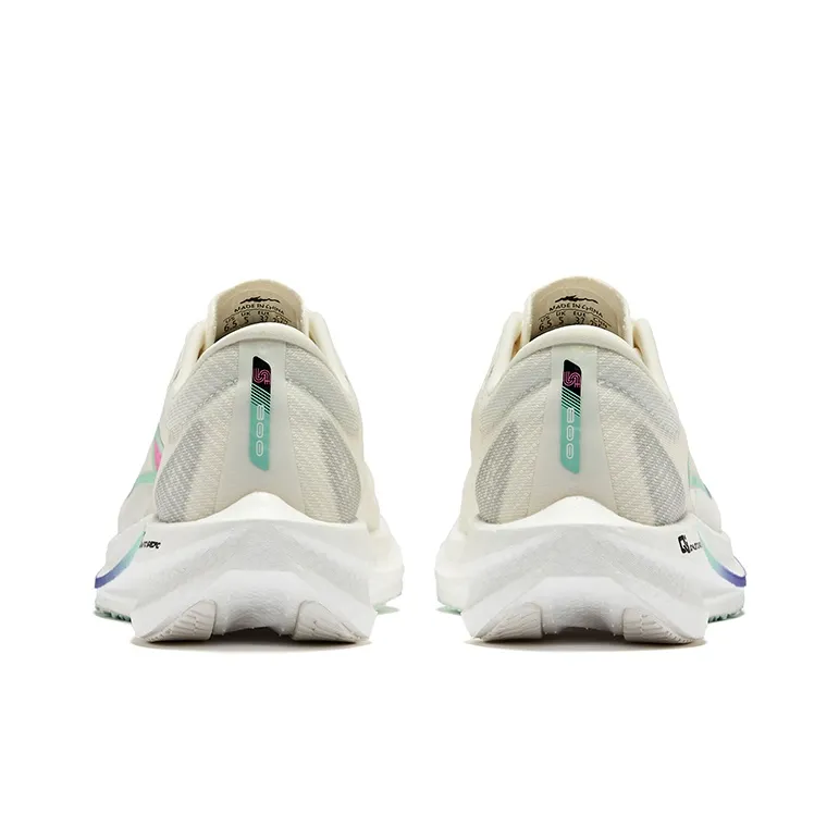 Erke Polar Wind 2.0 Shock Absorbers Rebound Low Top Running Shoes Women's Microcrystal White Green Bamboo Color-3