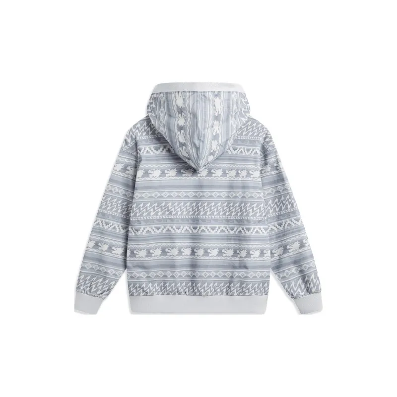 LiNing Sports Trend Series Sweatshirt Unisex Sichuan Stone Gray Combination-1