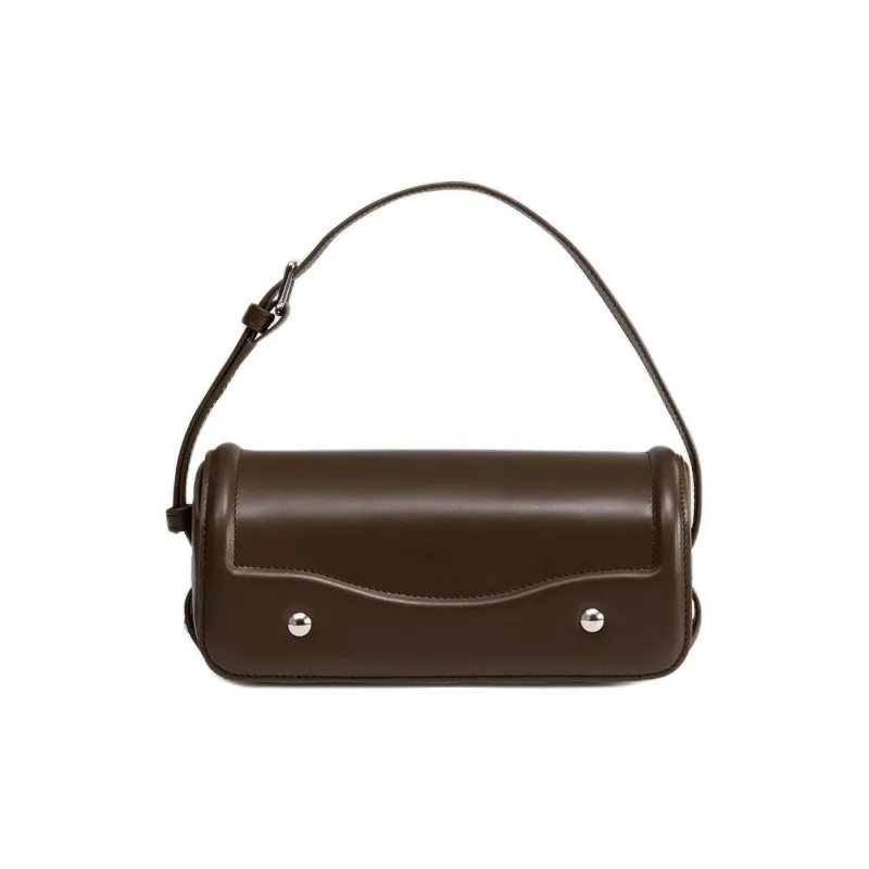Lemaire Smooth Finish Leather One Shoulder Handbags Medium Size Women's Khaki Moss-0