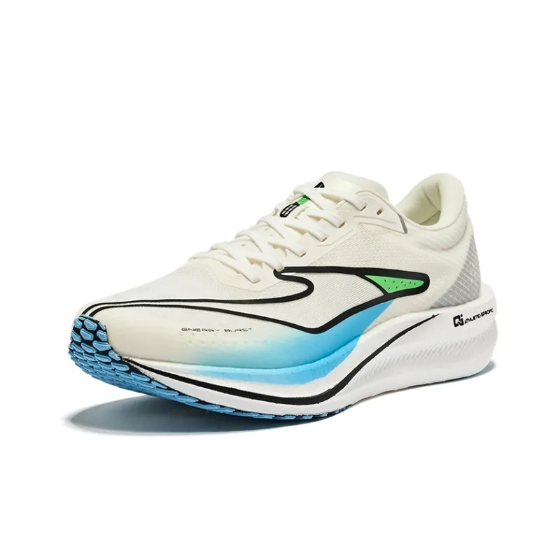 Erke Polar Wind 2.0 Cushioning Rebound Low Top Running Shoes Men's Microcrystal White Pool Blue-2