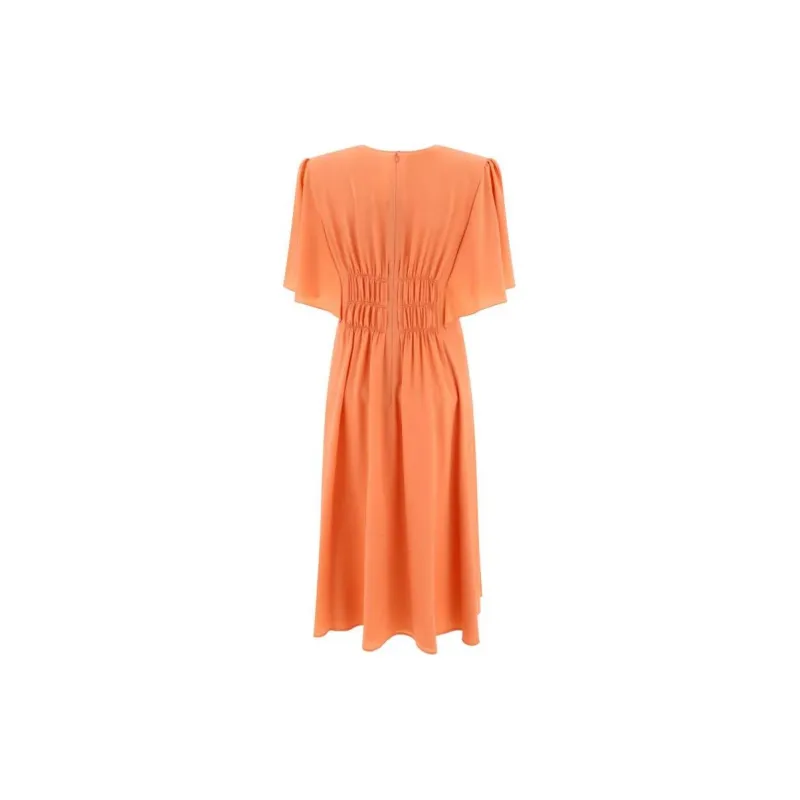 Chloé Wing Sleeved Flared Dress-1