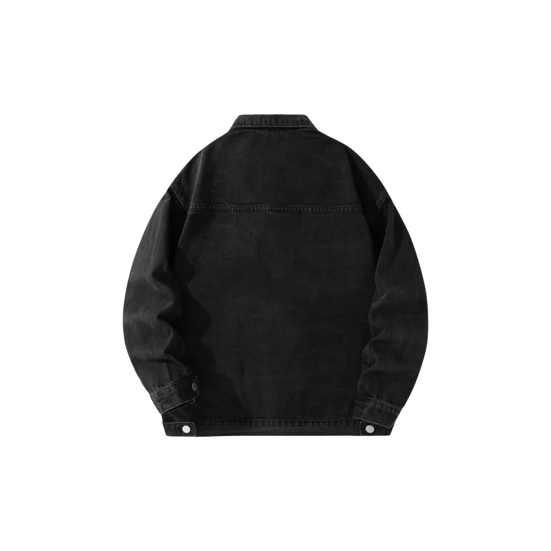MIIRACER Denim Jackets Unisex Black-1