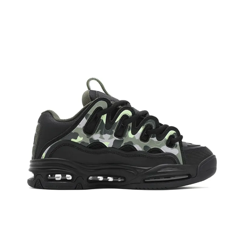 OSIRIS D3 Coverage Slip Resistant Cushioning Wear Resistant Height Increasing Low Top Skateboard Shoes Unisex Black-1