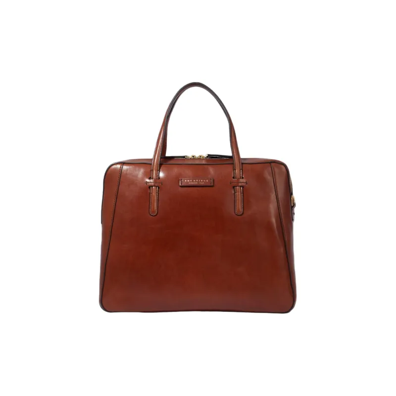 THE BRIDGE Leather Shoulder Bag Crossbody Bag Handbag Women's Brown-0