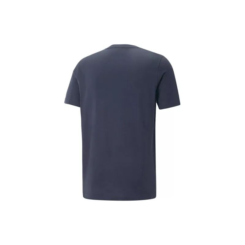 PUMA ESS+ 2 COL SMALL LOGO TEE T Shirt Men's Blue-1